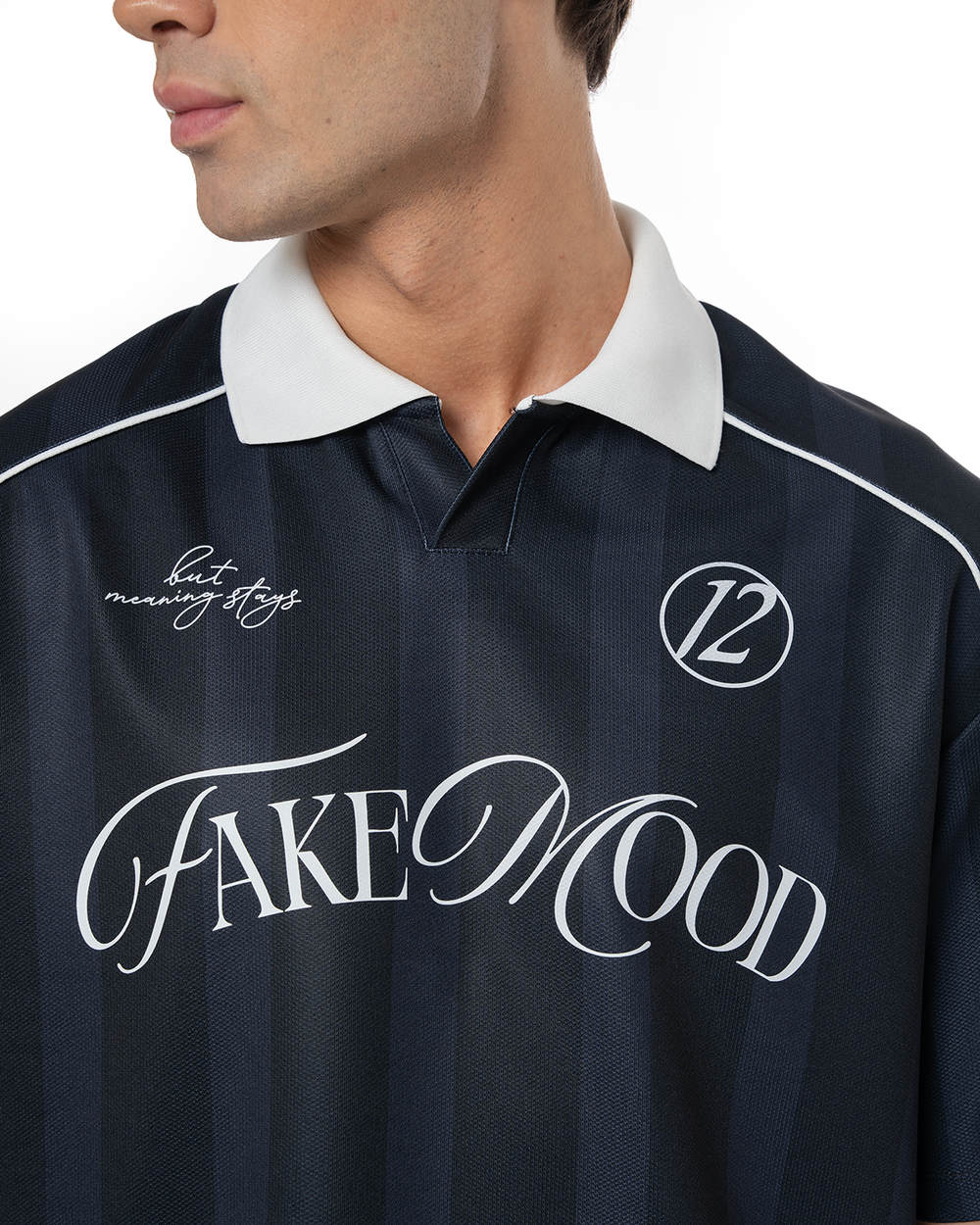 COLLARED CLASSY JERSEY TOP - BLACK
