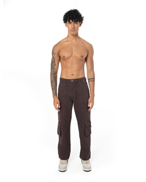UNISEX DETROIT NON DENIM CARGO PANTS - BROWN