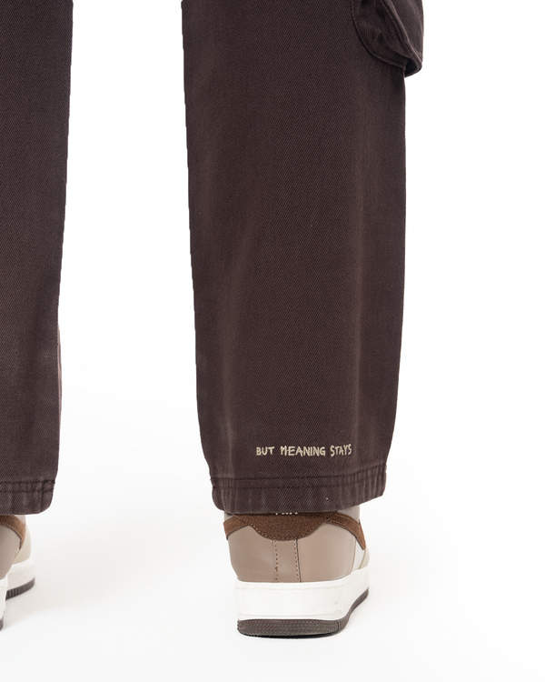 UNISEX DETROIT NON DENIM CARGO PANTS - BROWN