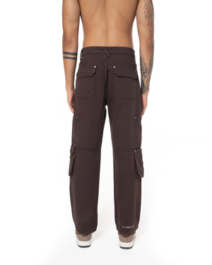 UNISEX DETROIT NON DENIM CARGO PANTS - BROWN