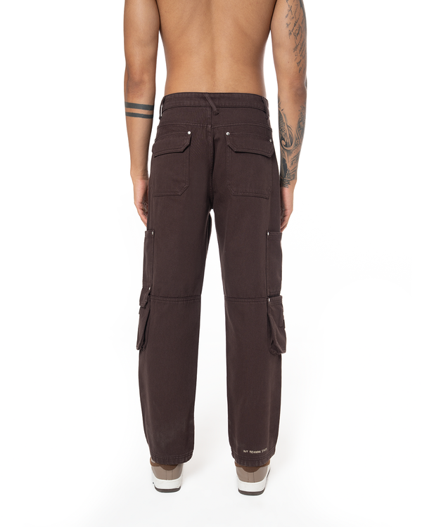 UNISEX DETROIT NON DENIM CARGO PANTS - BROWN
