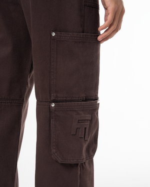 UNISEX DETROIT NON DENIM CARGO PANTS - BROWN