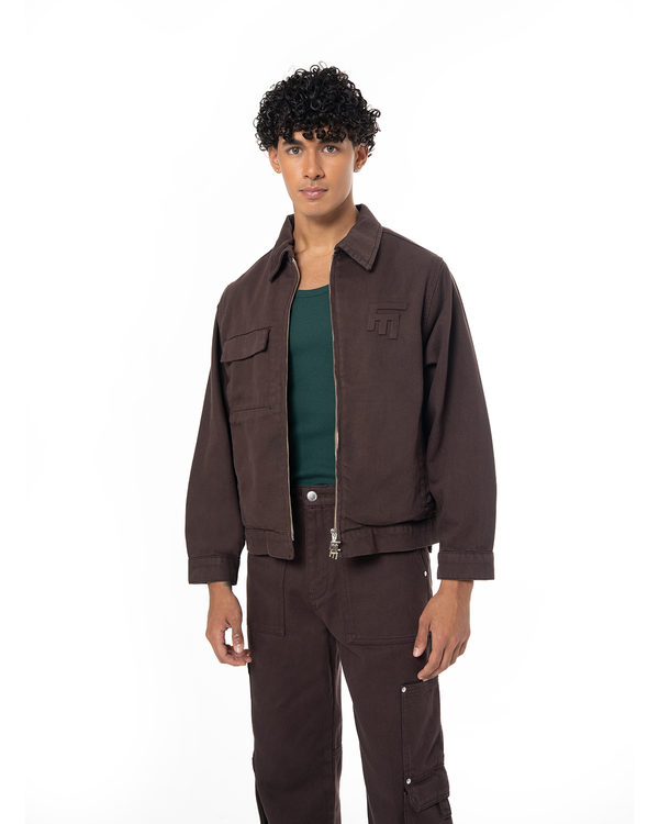UNISEX DETROIT NON DENIM JACKET - BROWN