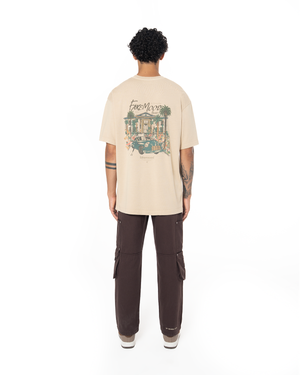 UNISEX GARMENT DYE LIMITED FM PALACE TEE - LATTE