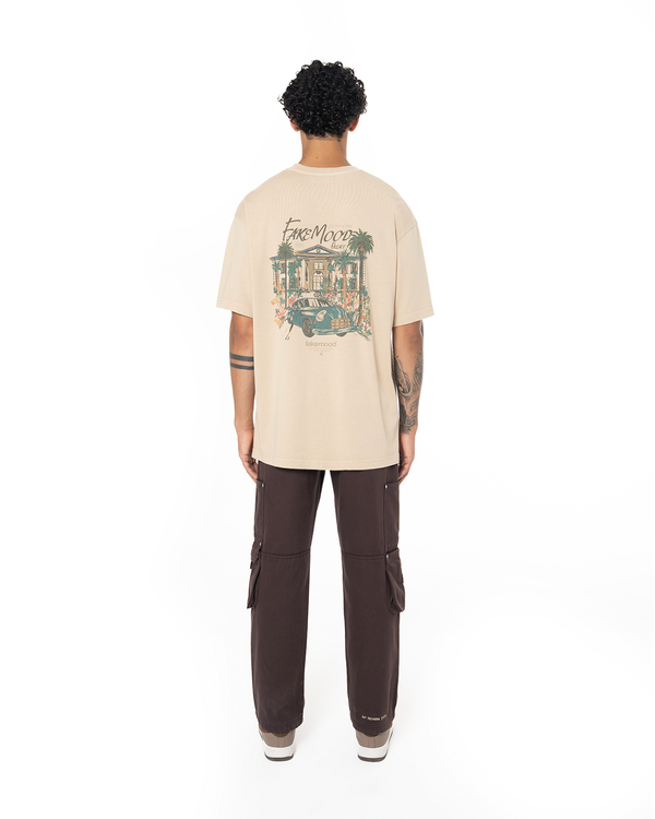 UNISEX GARMENT DYE LIMITED FM PALACE TEE - LATTE