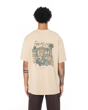 UNISEX GARMENT DYE LIMITED FM PALACE TEE - LATTE