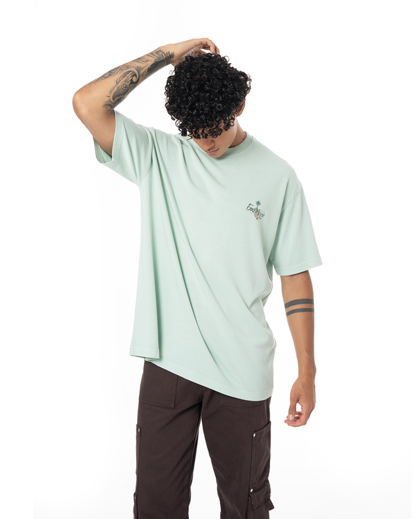 UNISEX GARMENT DYE LIMITED FM PALACE TEE - PASTEL GREEN