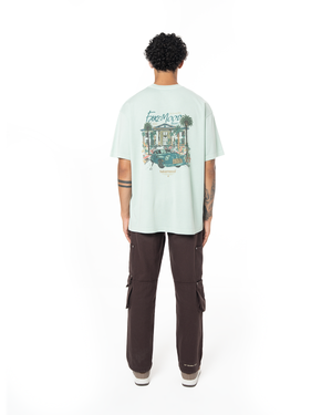 UNISEX GARMENT DYE LIMITED FM PALACE TEE - PASTEL GREEN