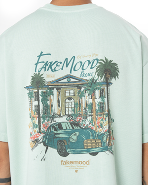 UNISEX GARMENT DYE LIMITED FM PALACE TEE - PASTEL GREEN