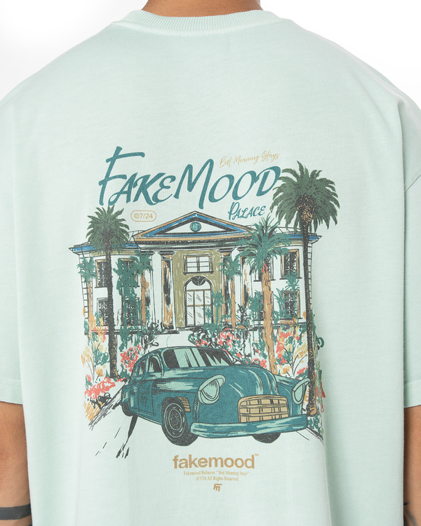 UNISEX GARMENT DYE LIMITED FM PALACE TEE - PASTEL GREEN