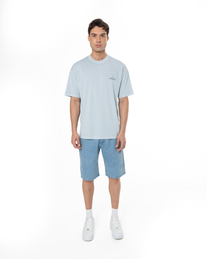 UNISEX GARMENT DYE LIMITED FM VOYAGE TEE - PASTEL BLUE