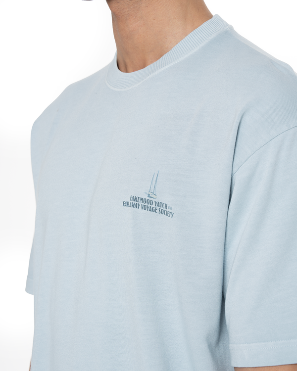 UNISEX GARMENT DYE LIMITED FM VOYAGE TEE - PASTEL BLUE