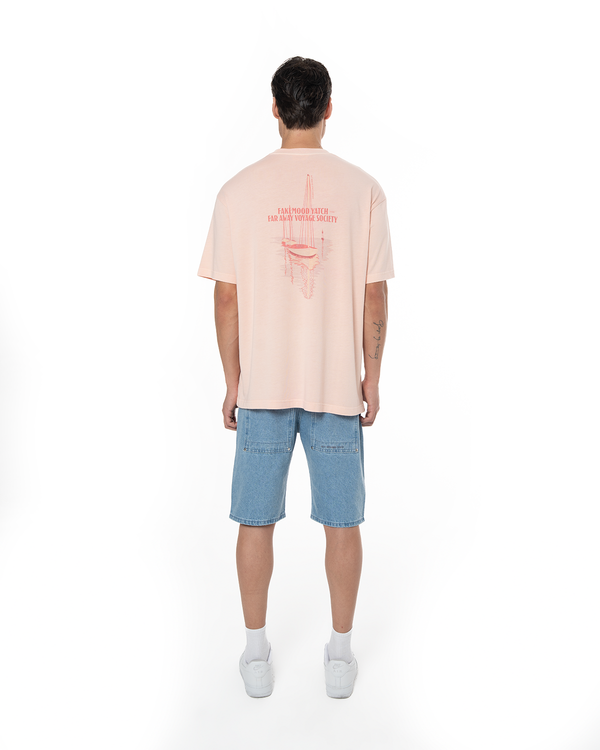 UNISEX GARMENT DYE LIMITED FM VOYAGE TEE - CANDY PINK