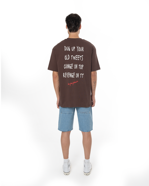 UNISEX TWITTER - LOVE FROM FM SERIES #2 TEE - COCOA BROWN