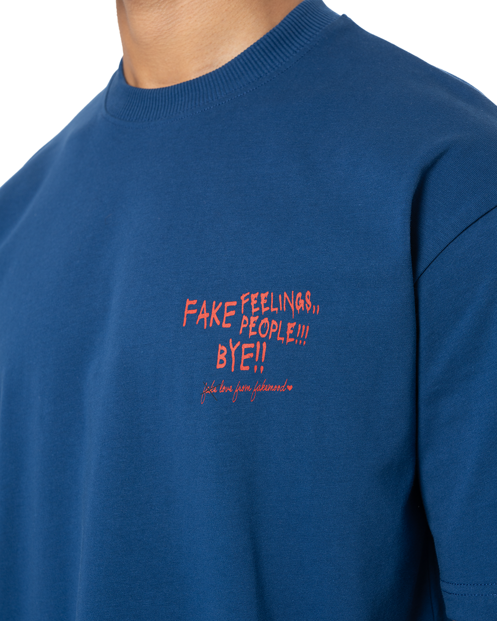UNISEX FAKE LOVE - LOVE FROM FM SERIES #4 TEE - NAVY