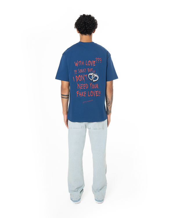 UNISEX FAKE LOVE - LOVE FROM FM SERIES #4 TEE - NAVY