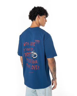 UNISEX FAKE LOVE - LOVE FROM FM SERIES #4 TEE - NAVY