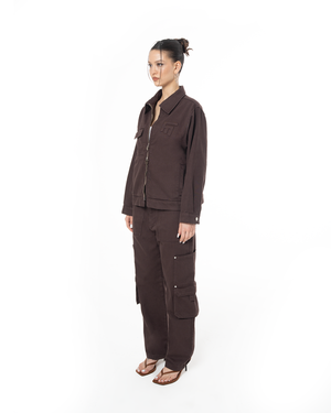 UNISEX DETROIT NON DENIM JACKET - BROWN