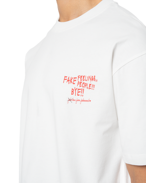 UNISEX FAKE LOVE - LOVE FROM FM SERIES #4 TEE - WHITE
