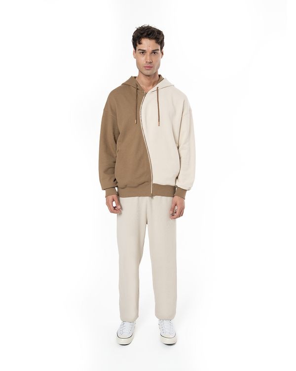 UNISEX ASYMMETRIC ZIP FULL ZIP SWEATSHIRT