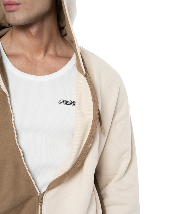 UNISEX ASYMMETRIC ZIP FULL ZIP SWEATSHIRT