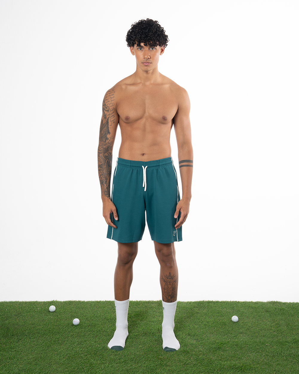 COLLARED JERSEY SHORT - GREEN