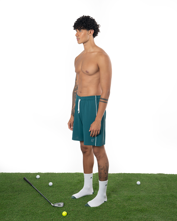COLLARED JERSEY SHORT - GREEN