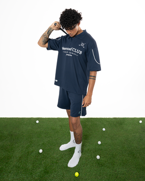 COLLARED JERSEY SHORT - NAVY