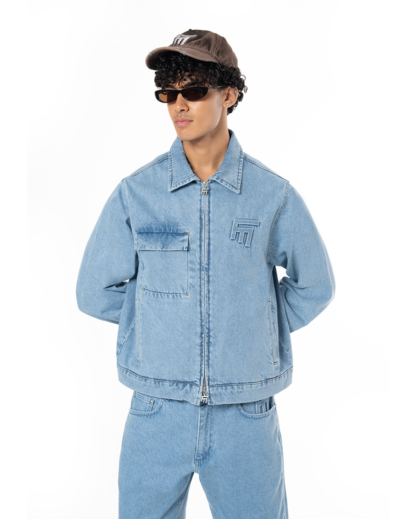 UNISEX DETROIT DENIM JACKET - BLUE