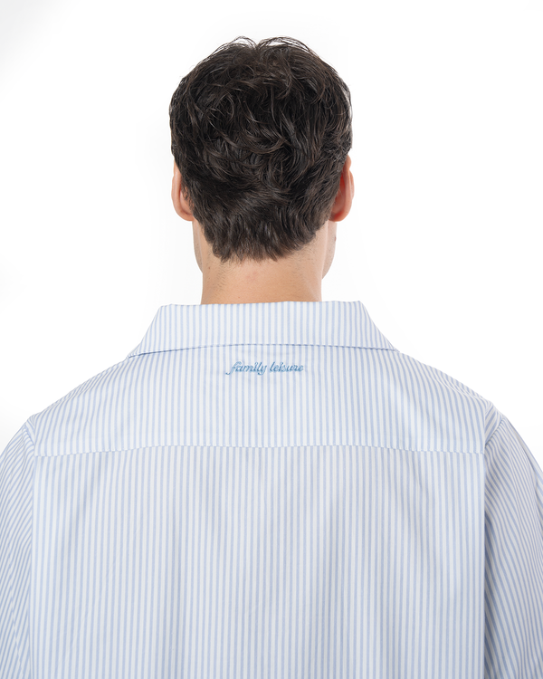 UNISEX STRIPED SLEEVE GOLF CLUB SHIRT - BLUE