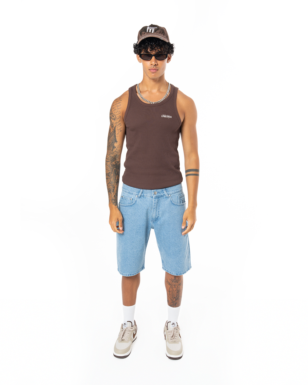 UNISEX MEANING STAYS❤︎ DENIM SHORT - LIGHT BLUE