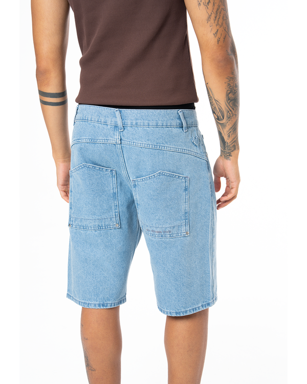 UNISEX MEANING STAYS❤︎ DENIM SHORT - LIGHT BLUE