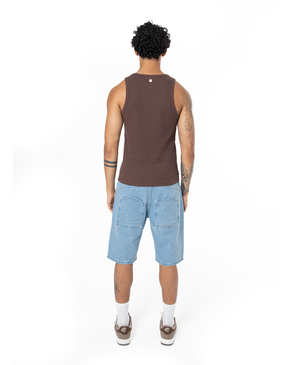 GARMENT DYE SIGNATURE TANK TOP - COCOA BROWN