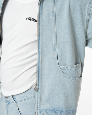 UNISEX SIGNATURE DENIM JACKET - LIGHT BLUE