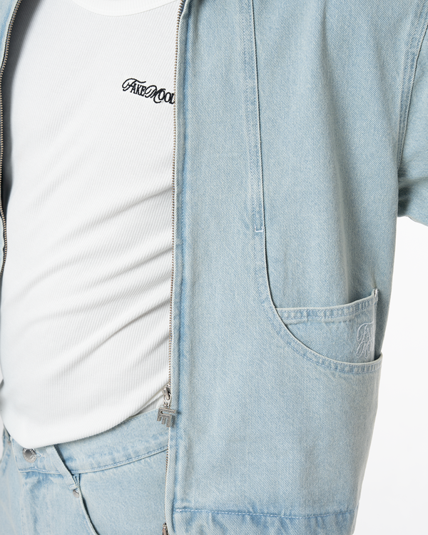 UNISEX SIGNATURE DENIM JACKET - LIGHT BLUE