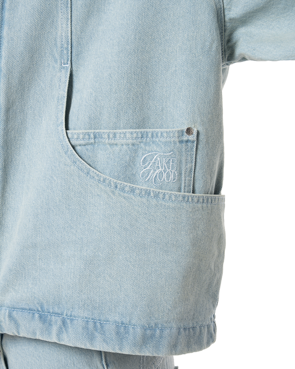 UNISEX SIGNATURE DENIM JACKET - LIGHT BLUE