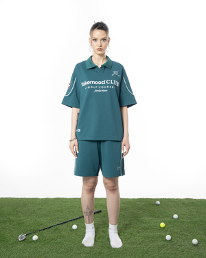 UNISEX COLLARED GOLF CLUB JERSEY TOP - GREEN