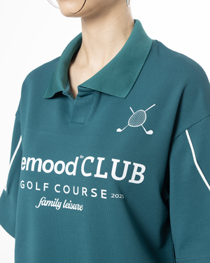UNISEX COLLARED GOLF CLUB JERSEY TOP - GREEN