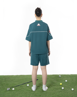 UNISEX COLLARED JERSEY SHORT - GREEN
