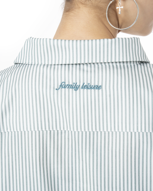 UNISEX STRIPED SLEEVE GOLF CLUB SHIRT - GREEN