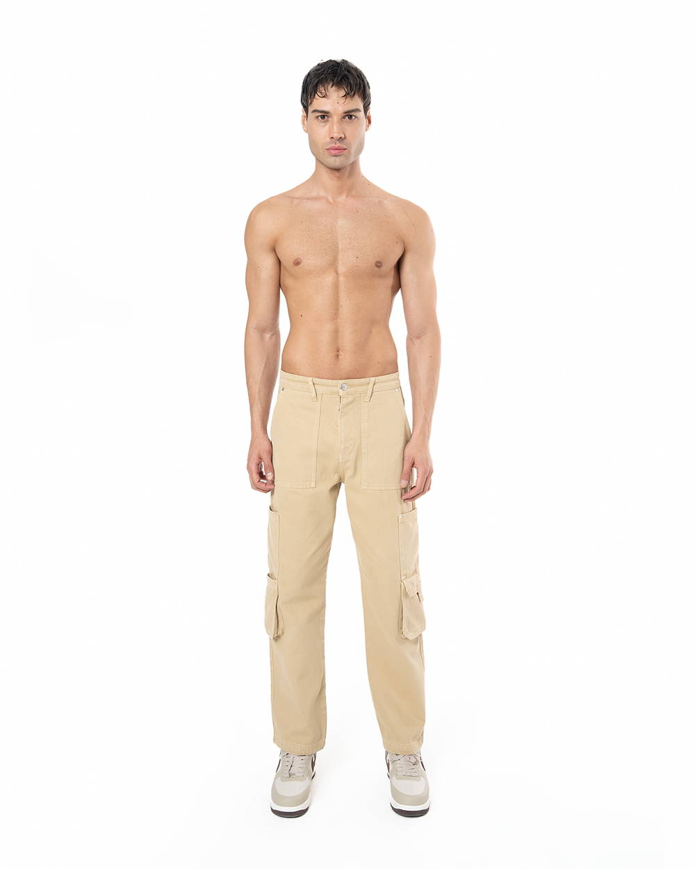 UNISEX DETROIT NON DENIM CARGO PANTS - CAMEL