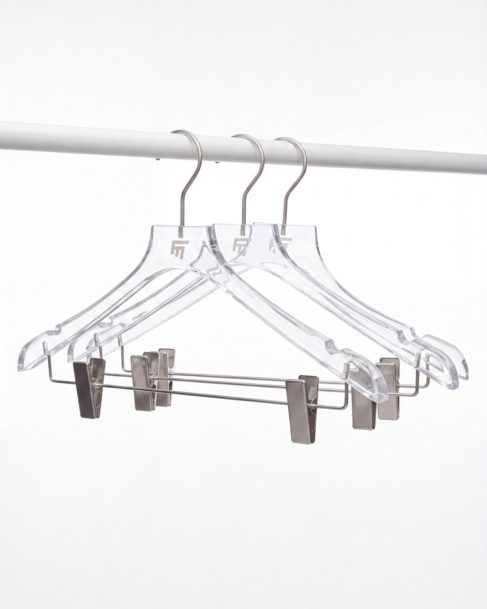 FM TRANSPARENT BOTTOM HANGER - PACK OF 3
