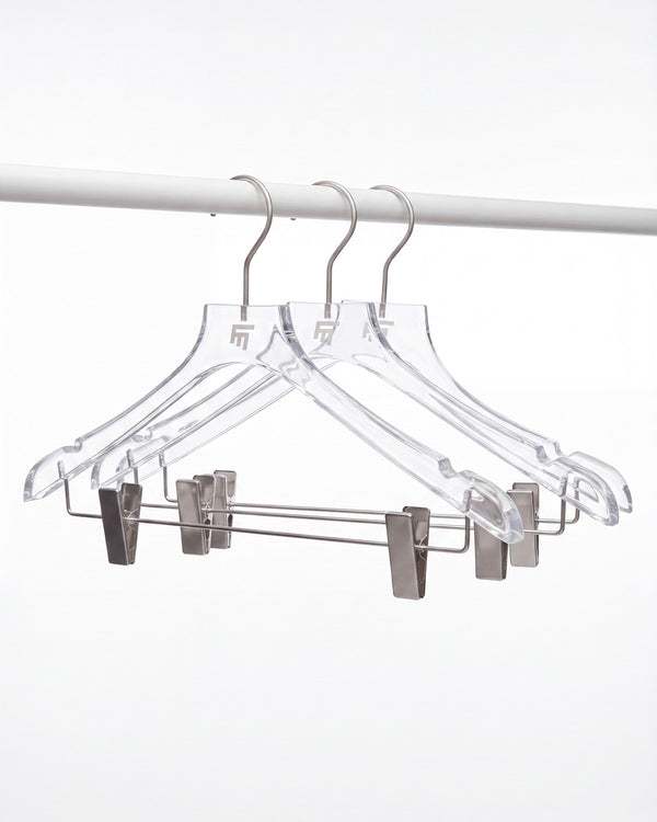 FM TRANSPARENT BOTTOM HANGER - PACK OF 3