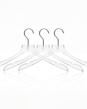 FM TRANSPARENT TOP HANGER - PACK OF 3