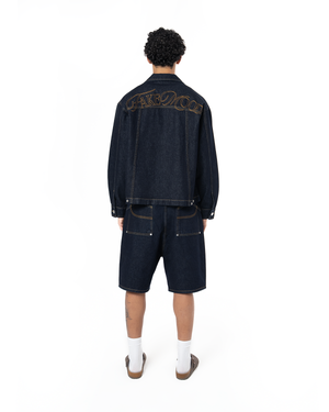 UNISEX SIGNATURE RAW DENIM JACKET - INDIGO