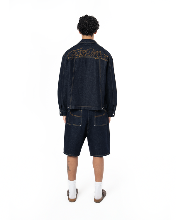 UNISEX SIGNATURE RAW DENIM JACKET - INDIGO