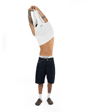 GARMENT DYE SIGNATURE TANK TOP - WHITE