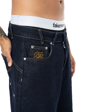 UNISEX SIGNATURE RAW DENIM SHORT - INDIGO