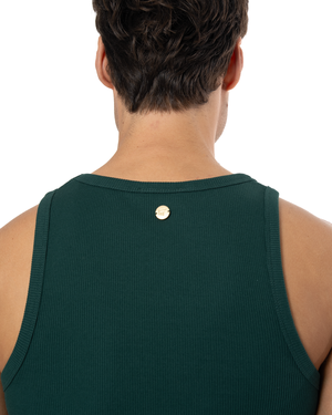 GARMENT DYE SIGNATURE TANK TOP - DARK GREEN