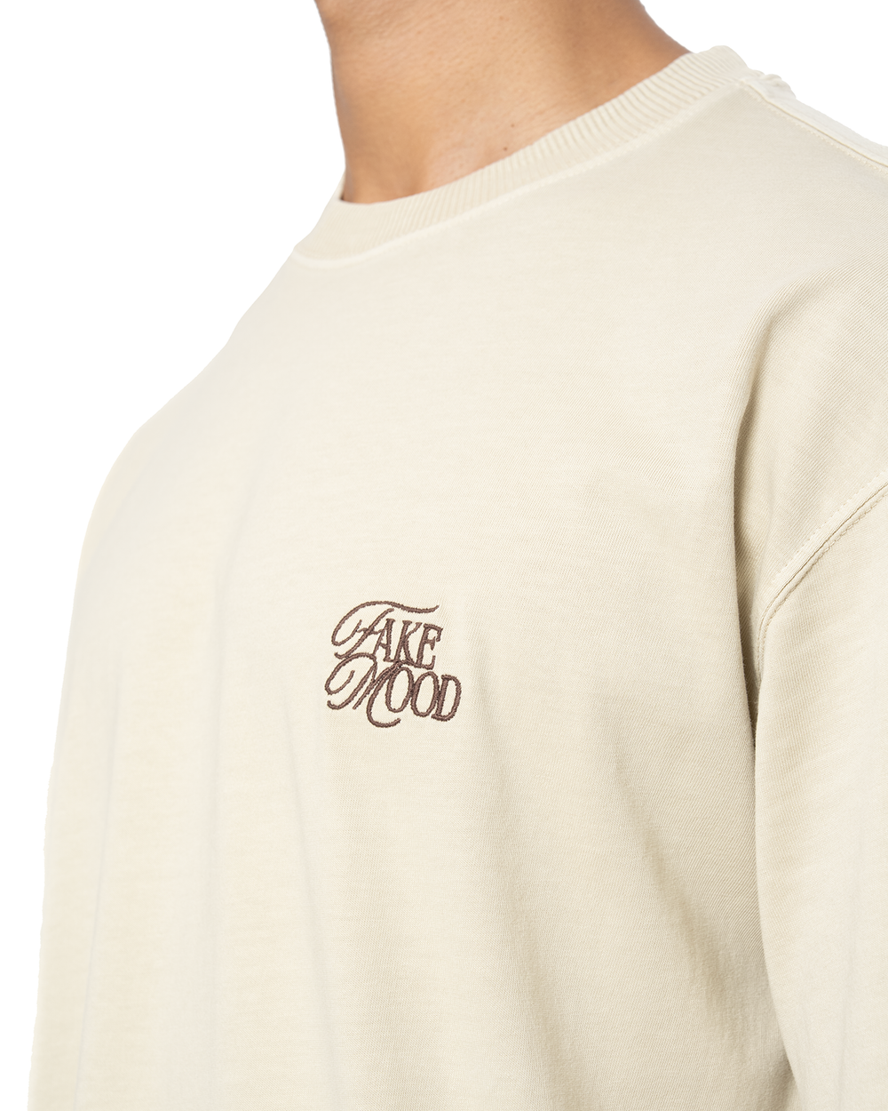 UNISEX GARMENT DYE SIGNATURE TEE - CREAM